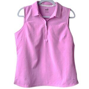 PUMA Women's Sleeveless Polo Golf Shirt Size M